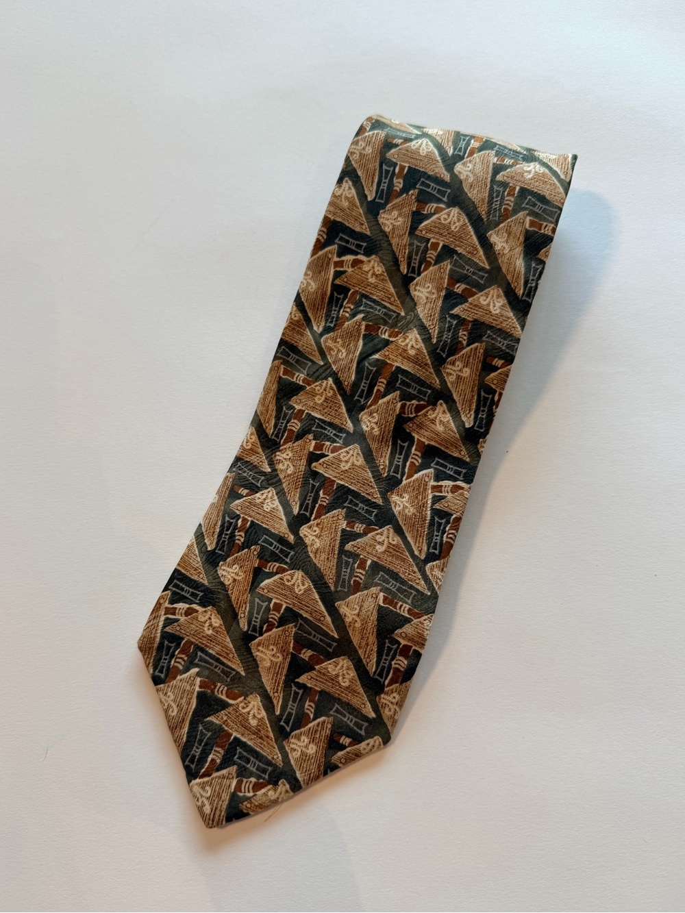 Christian Dumas 100% Silk Novelty Print Vintage Tie
